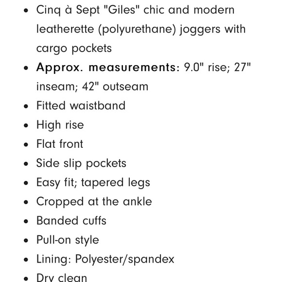 Cinq a sept Giles leather cargo jogger - Picture 13 of 13